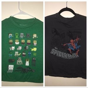 2 boys gently worn t-shirts size 8